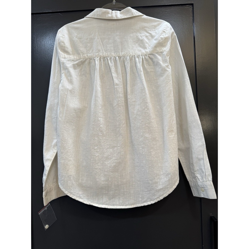 Falls Creek Women's Sz S Linen Blend Popover Top Lagenlook Boho NWOT Ivory - Picture 2 of 16